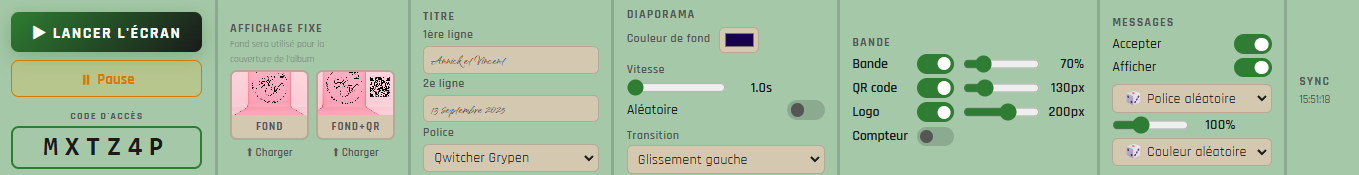 Barre de menu